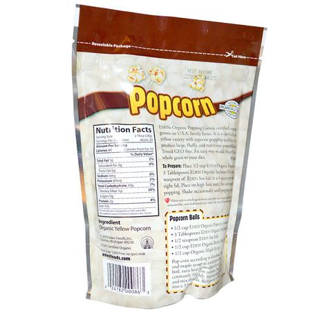 爆米花, 小吃: Eden Foods, Popcorn, Organic Popping Kernels, 20 oz (566 g)