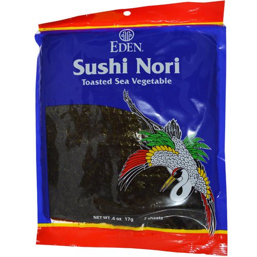 Eden Foods, Sushi Nori, 7 Sheets, .6 oz 17 g Review