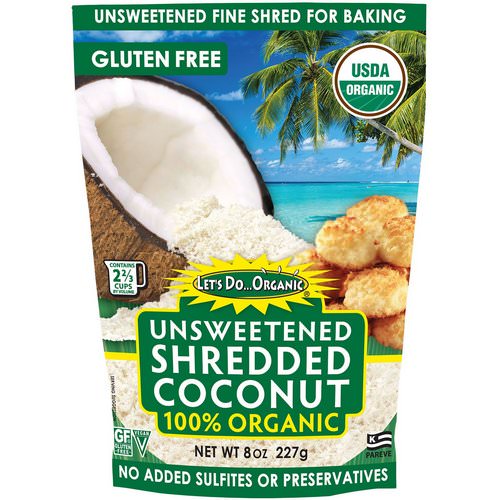Edward & Sons, Let's Do Organic, 100% Organic Unsweetened Shredded Coconut, 8 oz (227 g) Review