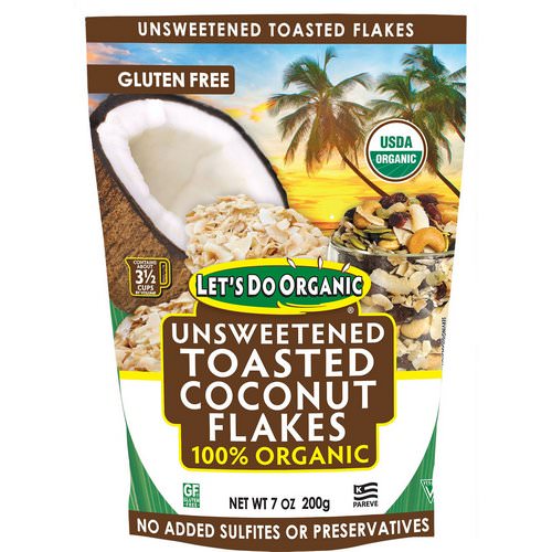 Edward & Sons, Let's Do Organic, 100% Organic Unsweetened Toasted Coconut Flakes, 7 oz (200 g) Review