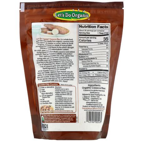 混合物, 麵粉: Edward & Sons, Let's Do Organic, Organic Cassava Flour, 14 oz (396 g)