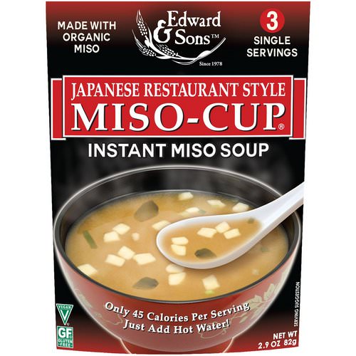 Edward & Sons, Miso-Cup, Japanese Restaurant Style, 3 Individual Servings Review