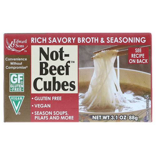 Edward & Sons, Not-Beef Cubes, 3.1 oz (88 g) Review