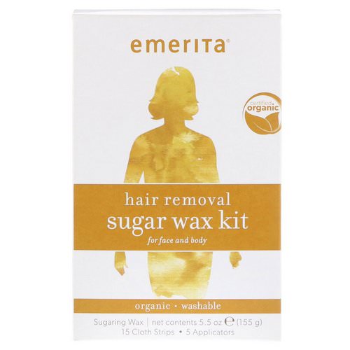 Emerita, Hair Removal Sugar Wax Kit for Face and Body, Organic, 5.5 oz (155 g) Review