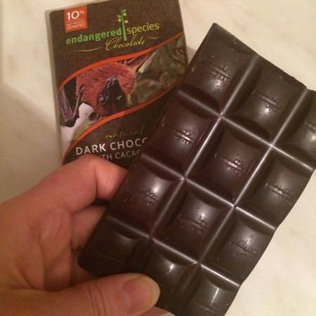 Endangered Species Chocolate, Cacao Nibs + Dark Chocolate, 3 oz (85 g)