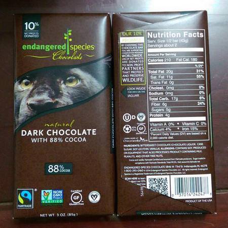 Endangered Species Chocolate Chocolate Heat Sensitive Products