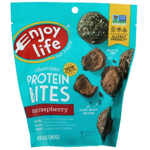 Enjoy Life Foods, Chocolate Protein Bites, Dark Raspberry, 6.4 oz (180 g) Review