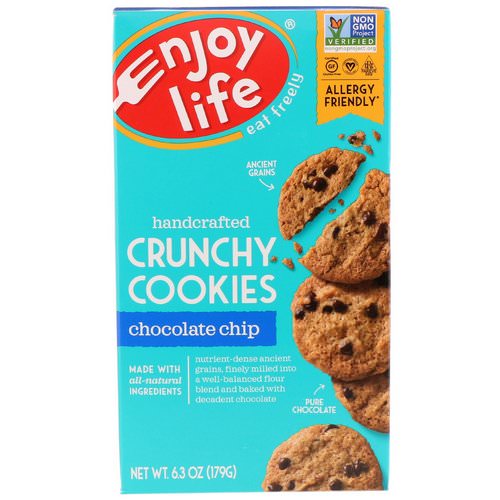 Enjoy Life Foods, Handcrafted Crunchy Cookies, Chocolate Chip, 6.3 oz (179 g) Review