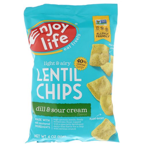Enjoy Life Foods, Light & Airy Lentil Chips, Dill & Sour Cream Flavor, 4 oz (113 g) Review