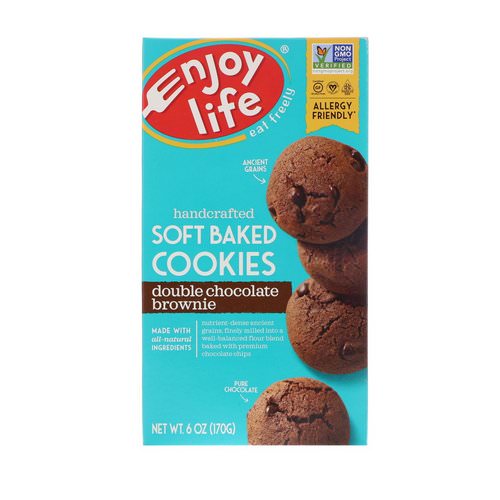 Enjoy Life Foods, Soft Baked Cookies, Double Chocolate Brownie, 6 oz (170 g) Review
