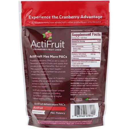 蔓越莓, 順勢療法: Nature's Way, ActiFruit, Cranberry Fruit Chew, 20 Soft Chews