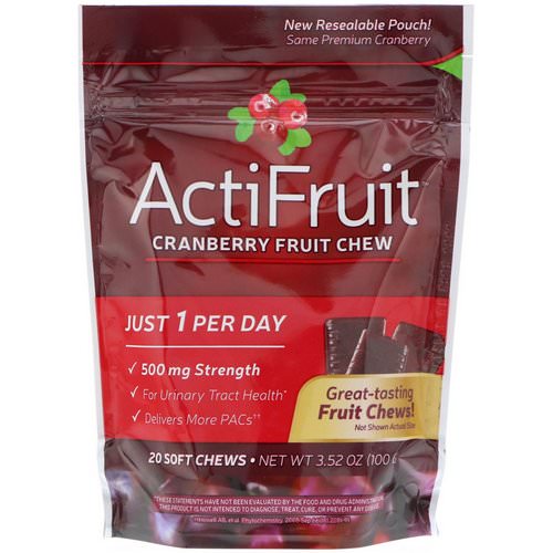 Nature's Way, ActiFruit, Cranberry Fruit Chew, 20 Soft Chews Review