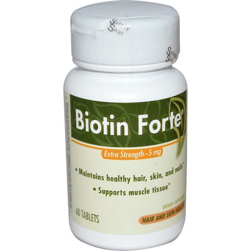 Enzymatic Therapy, Biotin Forte, Extra Strength, 5 mg, 60 Tablets Review