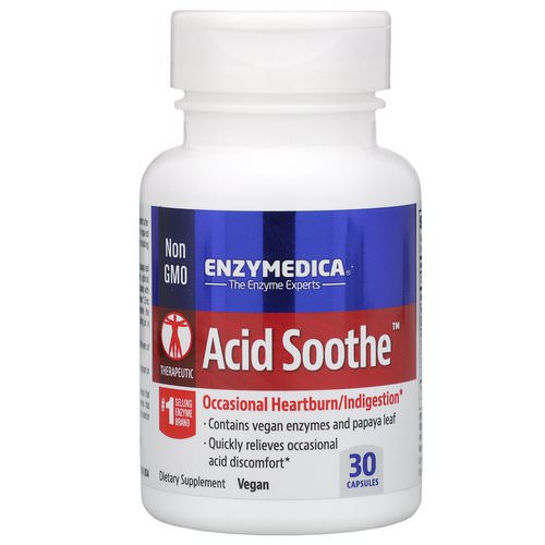 Enzymedica, Acid Soothe, 30 Capsules Review