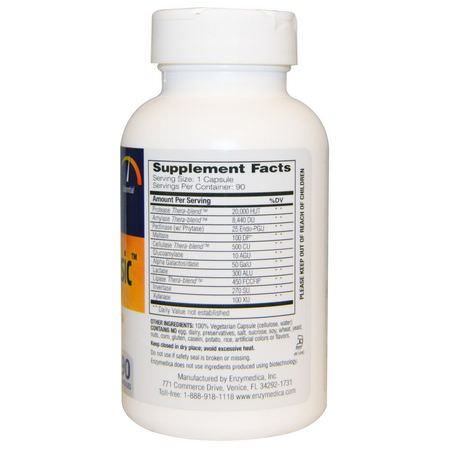 消化酶, 消化: Enzymedica, Digest Basic, Essential Enzyme Formula, 90 Capsules