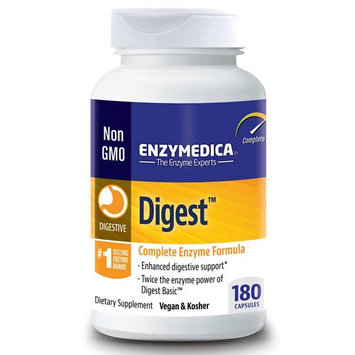 Enzymedica, Digest, Complete Enzyme Formula, 180 Capsules Review