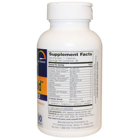 益生菌, 消化酶: Enzymedica, Digest Gold + Probiotics, 90 Capsules