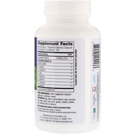 益生菌, 消化: Enzymedica, Pro-Bio, Guaranteed Potency Probiotic, 120 Capsules
