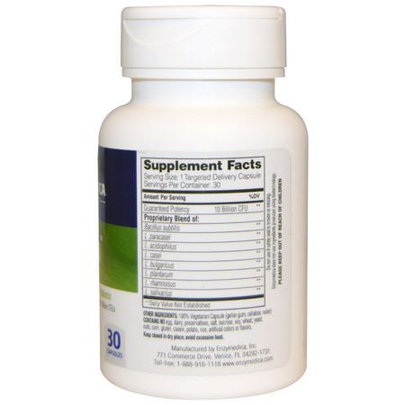益生菌, 消化: Enzymedica, Pro Bio, Guaranteed Potency Probiotic, 30 Capsules