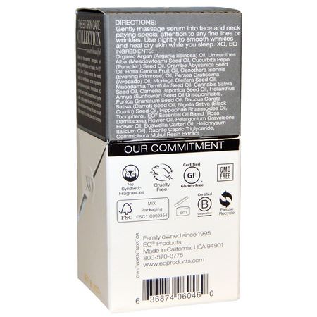 緊緻, 抗衰老: EO Products, Ageless Skin Care, Transformative Night Serum, 1 fl oz (30 ml)