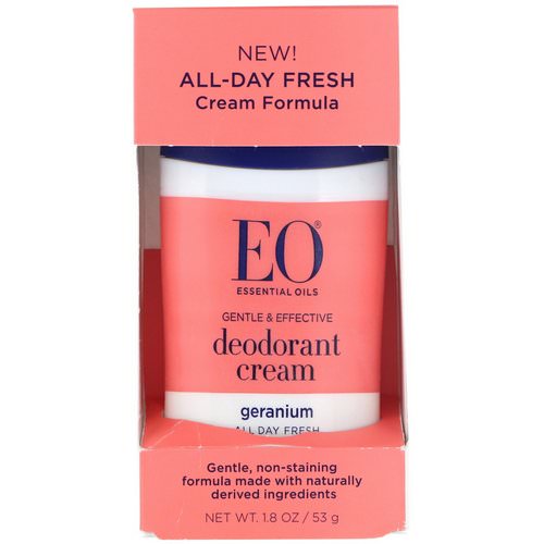 EO Products, Deodorant Cream, Geranium, 1.8 oz (53 g) Review