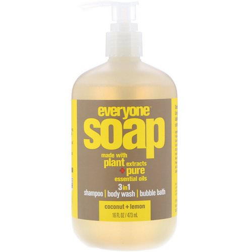 EO Products, Everyone Soap, 3 in 1, Coconut + Lemon, 16 fl oz (473 ml) Review