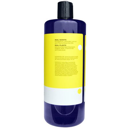 洗手液補充裝, 淋浴: EO Products, Hand Soap, Refill, Lemon & Eucalyptus, 32 fl oz (946 ml)