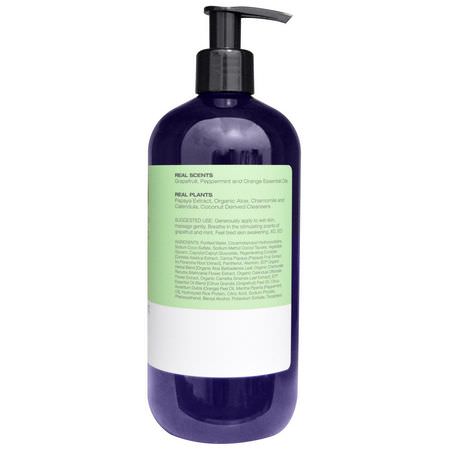 沐浴露, 沐浴露: EO Products, Shower Gel, Revitalizing, Grapefruit & Mint, 16 fl oz (473 ml)