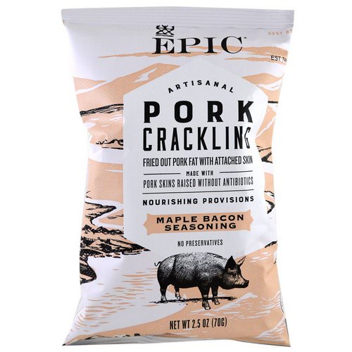 Epic Bar, Artisanal Pork Crackling, Maple Bacon Seasoning, 2.5 oz (70 g) Review