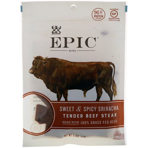 Epic Bar, Bites, Tender Beef Steak, Sweet & Spicy Sriracha, 2.5 oz (71 g) Review