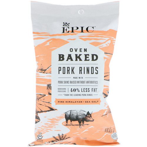 Epic Bar, Oven Baked, Pork Rinds, Pink Himalayan + Sea Salt, 2.5 oz (70 g) Review
