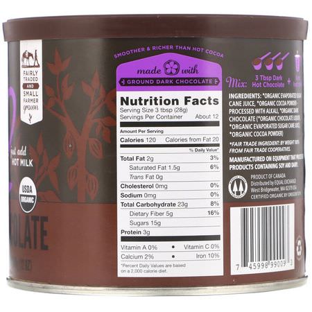 可可, 喝巧克力: Equal Exchange, Organic Dark Hot Chocolate, 12 oz (340 g)