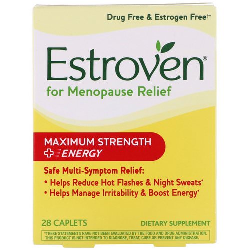 Estroven, Menopause Relief, Maximum Strength + Energy, 28 Caplets Review
