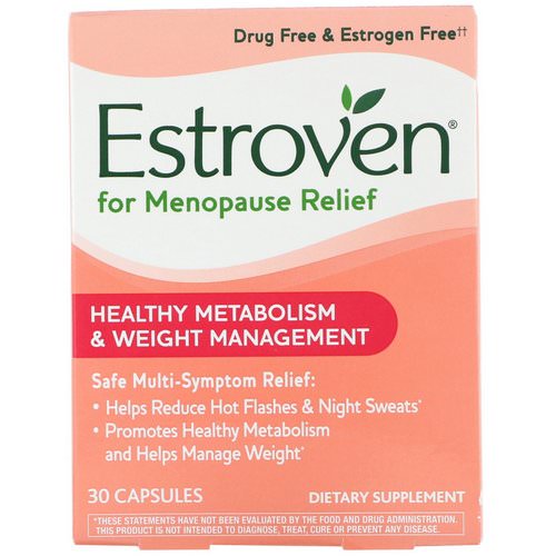 Estroven, Menopause Relief, Healthy Metabolism & Weight Management, 30 Capsules Review