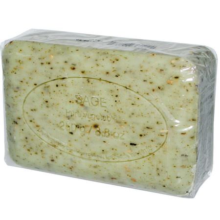 去角質皂, 香皂: European Soaps, Pre de Provence, Bar Soap, Sage, 8.8 oz (250 g)