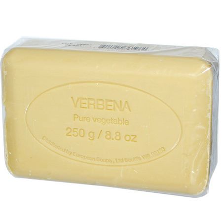 肥皂, 淋浴: European Soaps, Pre de Provence Bar Soap, Verbena, 8.8 oz (250 g)