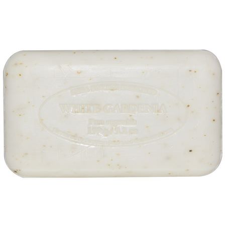 乳木果油肥皂: European Soaps, Pre de Provence, Bar Soap, White Gardenia, 5.2 oz (150 g)
