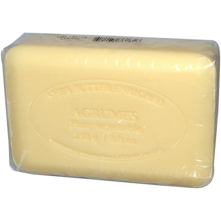 乳木果油肥皂: European Soaps, Pre de Provence, Bar Soap, Agrumes (Citrus Blend), 8.8 oz (250 g)