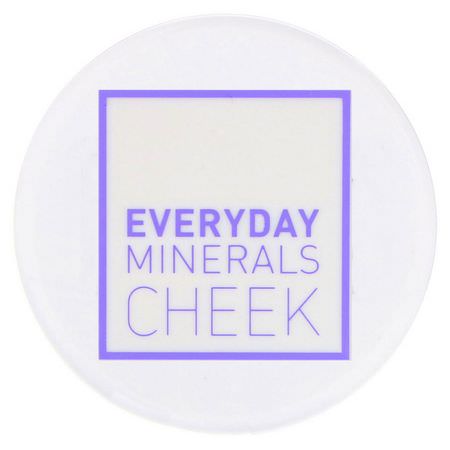 腮紅, 臉頰: Everyday Minerals, Cheek Blush, Field of Roses, .17 oz (4.8 g)