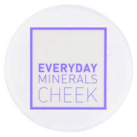 腮紅, 臉頰: Everyday Minerals, Cheek Blush, Peony Petal, .17 oz (4.8 g)