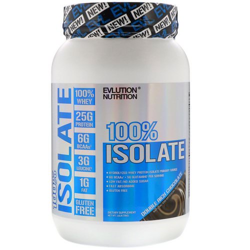 EVLution Nutrition, 100% Isolate, Double Rich Chocolate, 1.6 lb (726 g) Review