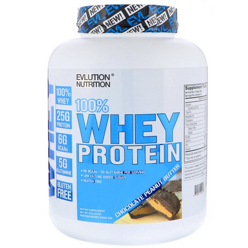 EVLution Nutrition, 100% Whey Protein, Chocolate Peanut Butter, 4 lb (1814 g) Review