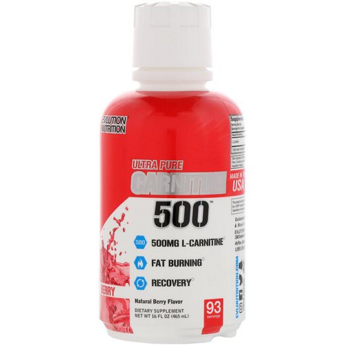 EVLution Nutrition, Carnitine500, Natural Berry, 16 fl oz (465 ml) Review