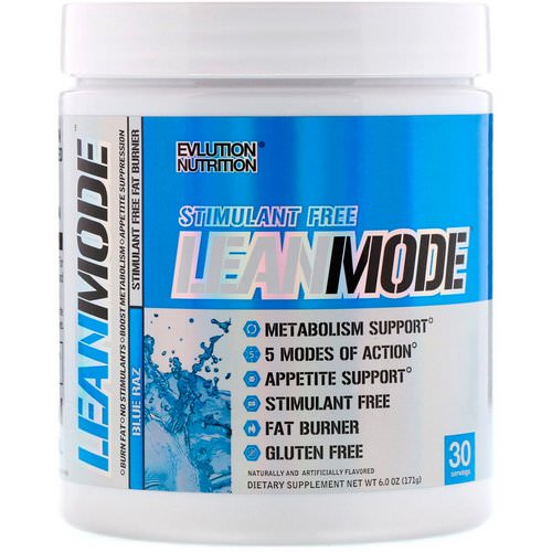 EVLution Nutrition, LeanMode, Stimulant Free Fat Burner, Blue Raz, 6.0 oz (171 g) Review