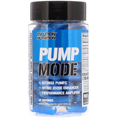 EVLution Nutrition, Pump Mode, 80 Liquid Capsules Review