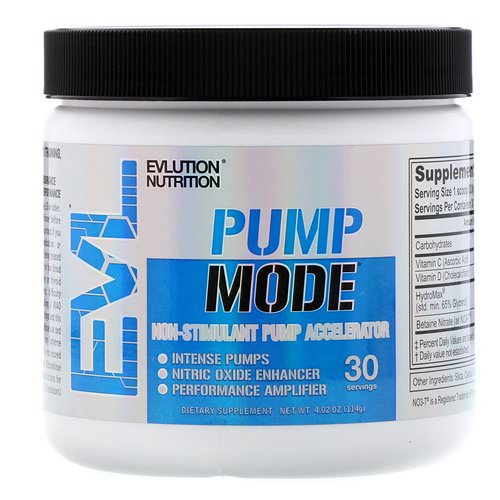 EVLution Nutrition, PumpMode, Non-Stimulant Pump Accelerator, 4.02 oz (114 g) Review