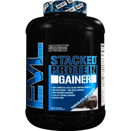 EVLution Nutrition, Stacked Protein Gainer, Chocolate Decadence, 7.23 lb (3276 g) Review