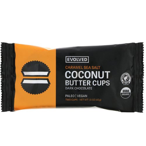 Evolved Chocolate, Dark Chocolate, Coconut Butter Cups, Caramel Sea Salt, Two Cups, 1.5 oz (42 g) Review