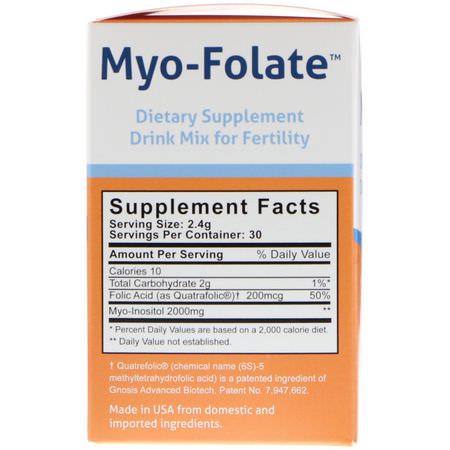 產後, 產前: Fairhaven Health, Myo-Folate, A Drinkable Fertility Supplement, Unflavored, 30 Packets, 2.4 g Each