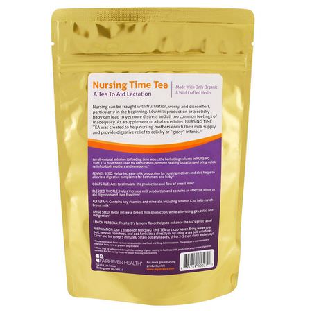 藥用茶, 哺乳期支持物: Fairhaven Health, Nursing Time Tea, Lemon Flavor, 4 oz